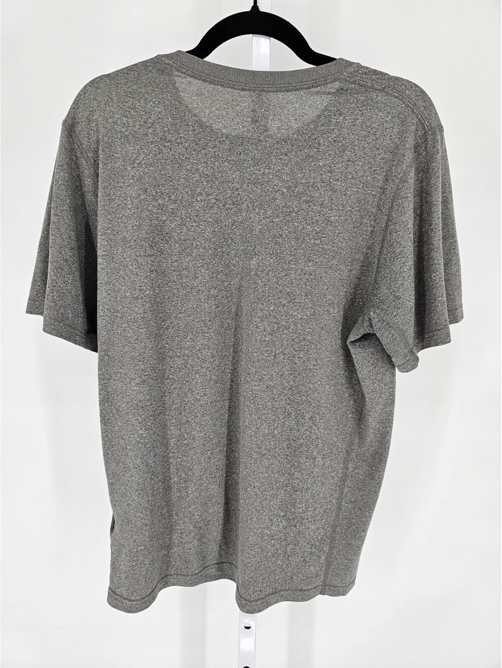 Nike Dri Fit Mens Sz M Short Sleeve Fitted Athletic T Shirt Gray Crew Neck - Picture 4 of 4